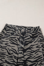 Hunter Printed Wide Leg Jeans