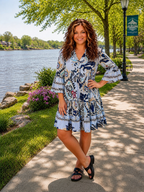 Sophia- Tiered Bell Sleeve Dress 6 Color Choices