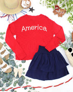 IN STOCK America Red Top