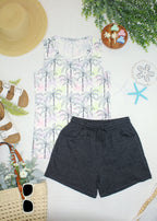 IN STOCK Candice Crinkle Shorts - Charcoal