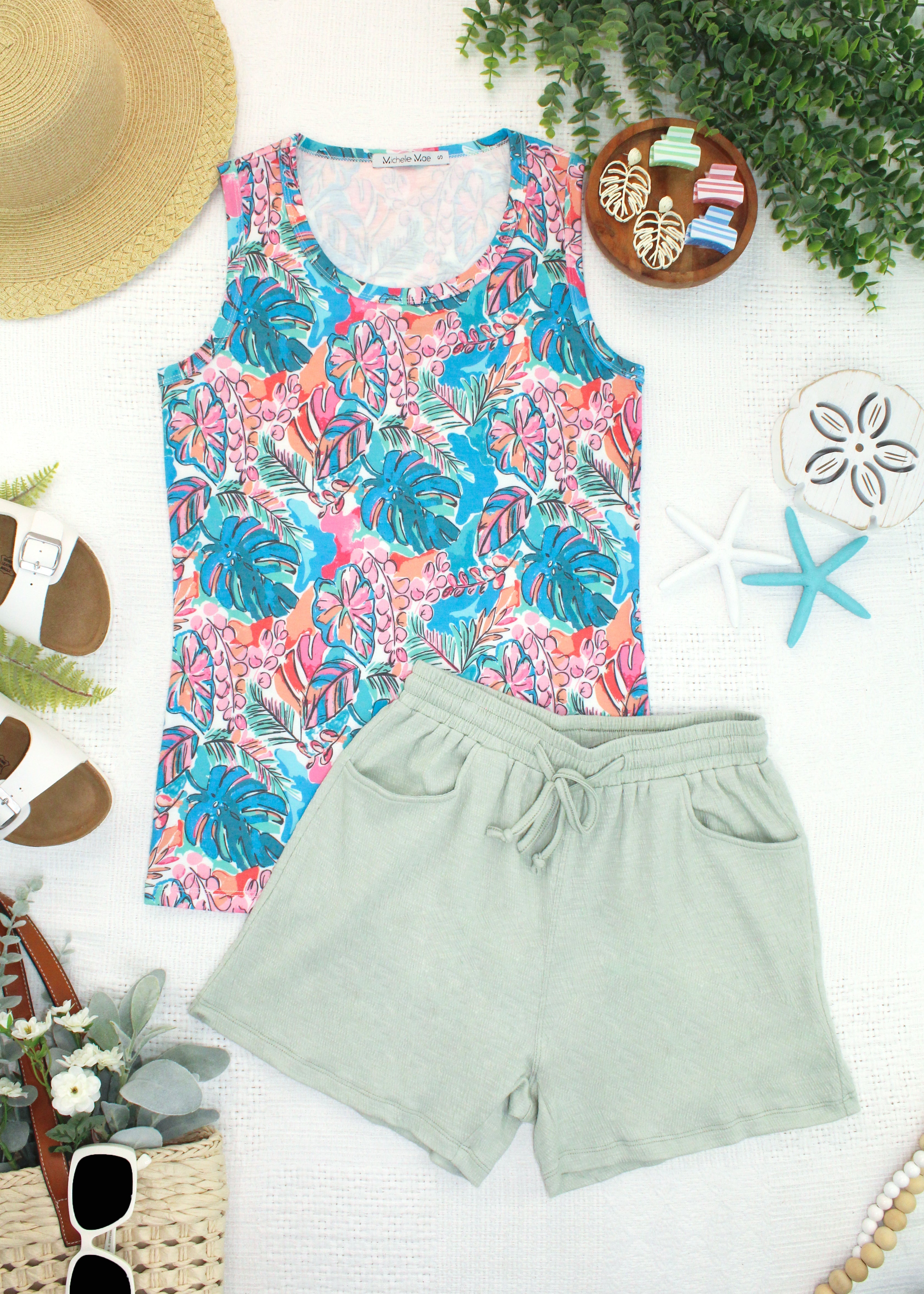 IN STOCK Candice Crinkle Shorts - Light Green