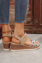 Violet Criss Cross Platform Sandals