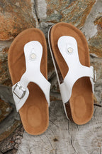 Vintage Buckle Thong Slippers