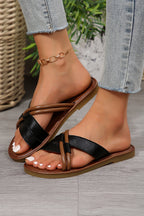 Criss Cross Flat Slippers