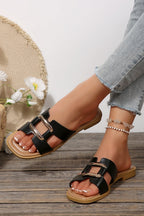 Blair Metal Decor Cut Out Square Toe Slippers