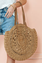 Mavis Bohemian Straw Woven Round Bag