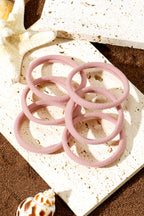 Peach Blossom Solid Hair Tie