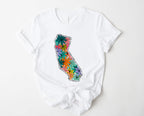 Wholesale California Floral Graphic Tee - Mint