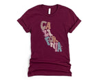 Wholesale Pastel California Graphic Tee - Navy