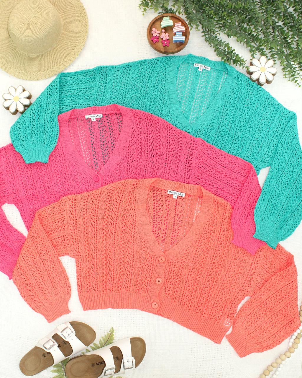 IN STOCK Callie Cropped Cardigan - Pink FINAL SALE