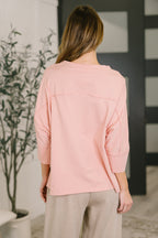 Catch a Star Mixed Print Star Patch Top