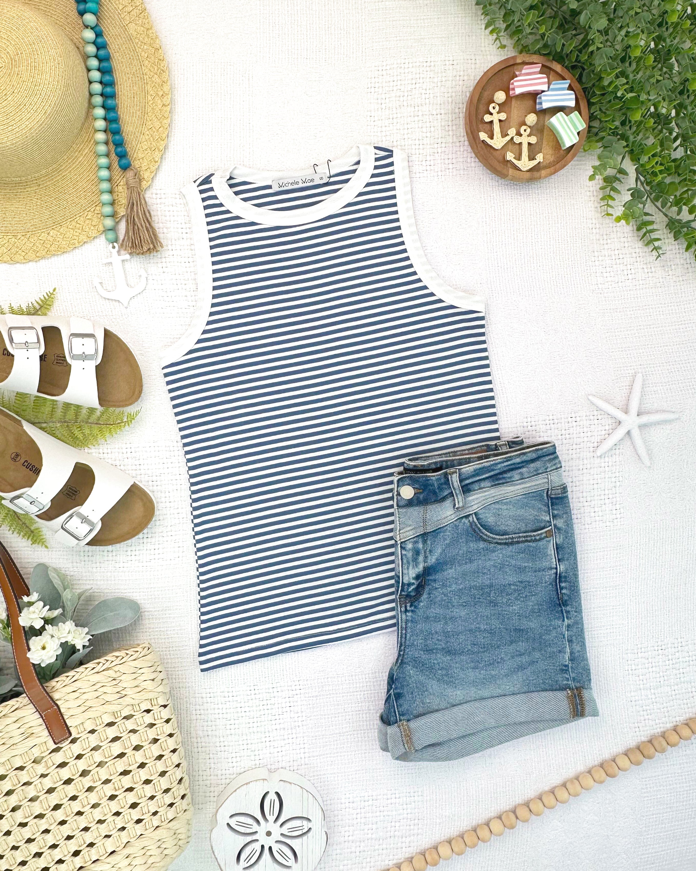 IN STOCK Classic Tank - Blue and White