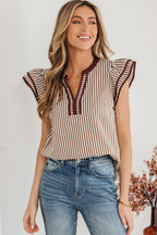 Karter Ruffled Short Sleeve Blouse