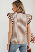 Karter Ruffled Short Sleeve Blouse