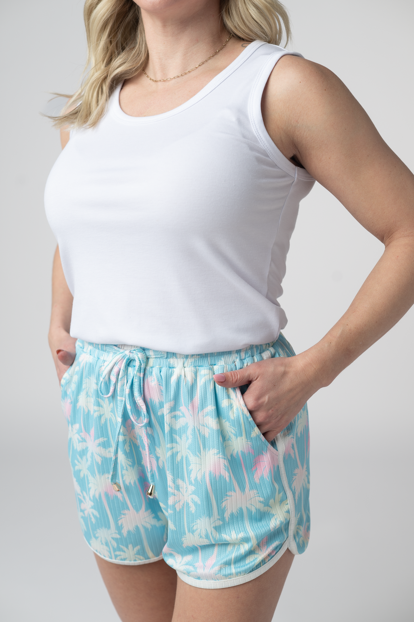 IN STOCK Nova Summer Shorts - Aqua Palm