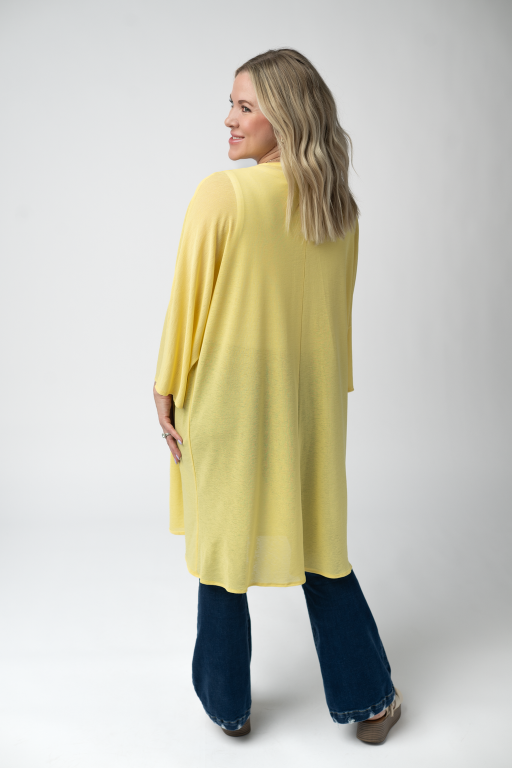IN STOCK Ellie Cover-Up Kimono - Lemon