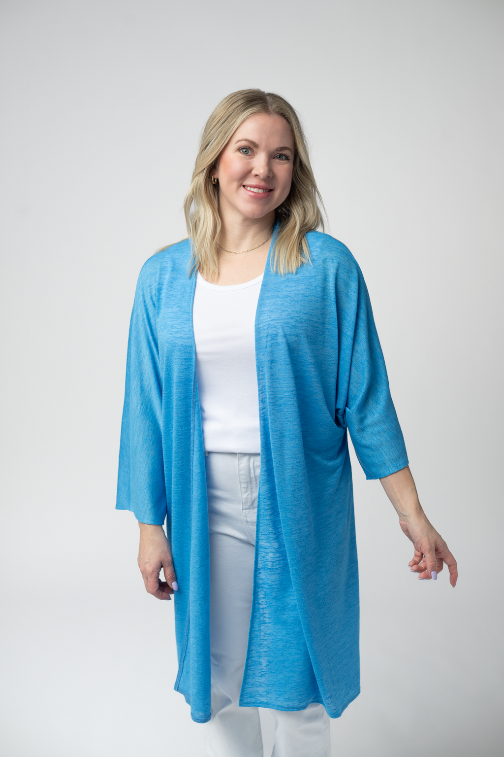IN STOCK Ellie Cover-Up Kimono - Light Blue