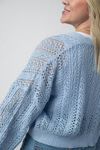 IN STOCK Callie Cropped Cardigan - Sky Blue FINAL SALE