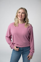 IN STOCK Corrine Ribbed Pullover Top - Rose FINAL SALE