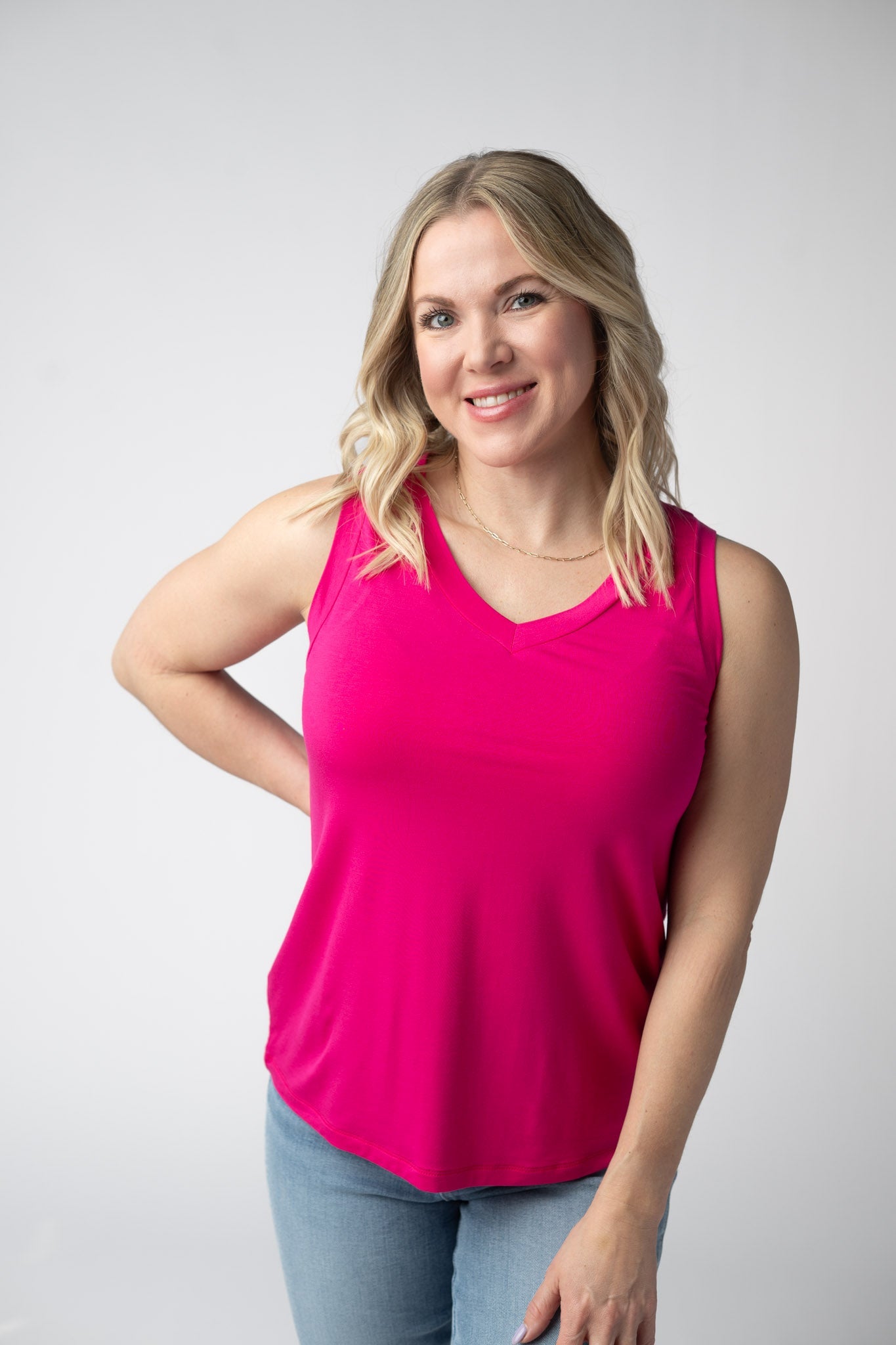 IN STOCK Noelle Tank - Hot Pink