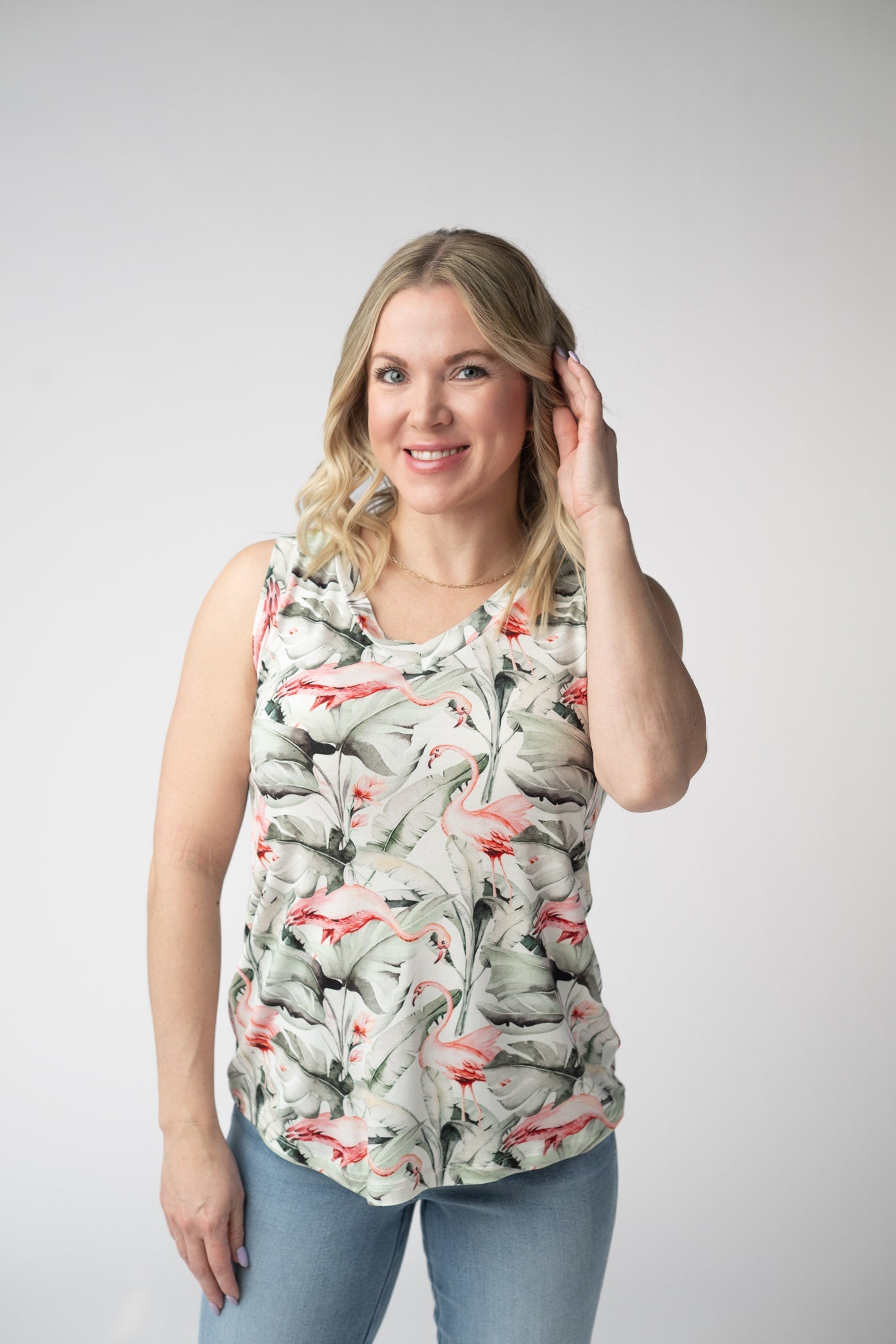 IN STOCK Noelle Tank - Flamingos