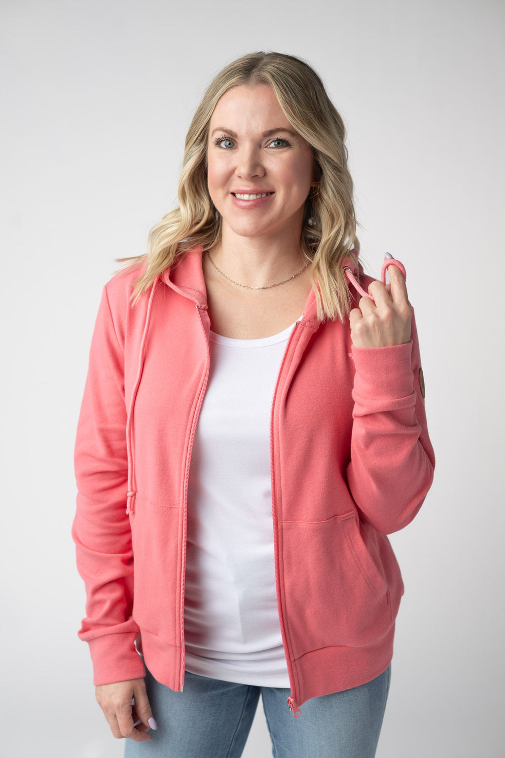 IN STOCK Fullzip Hoodie - Sunkissed Coral