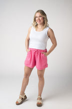 IN STOCK Weslie Waffle Shorts - Pink