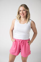 IN STOCK Weslie Waffle Shorts - Pink