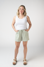 IN STOCK Candice Crinkle Shorts - Light Green