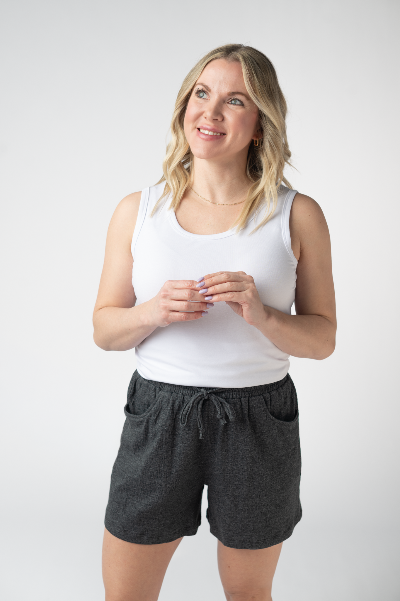 IN STOCK Candice Crinkle Shorts - Charcoal