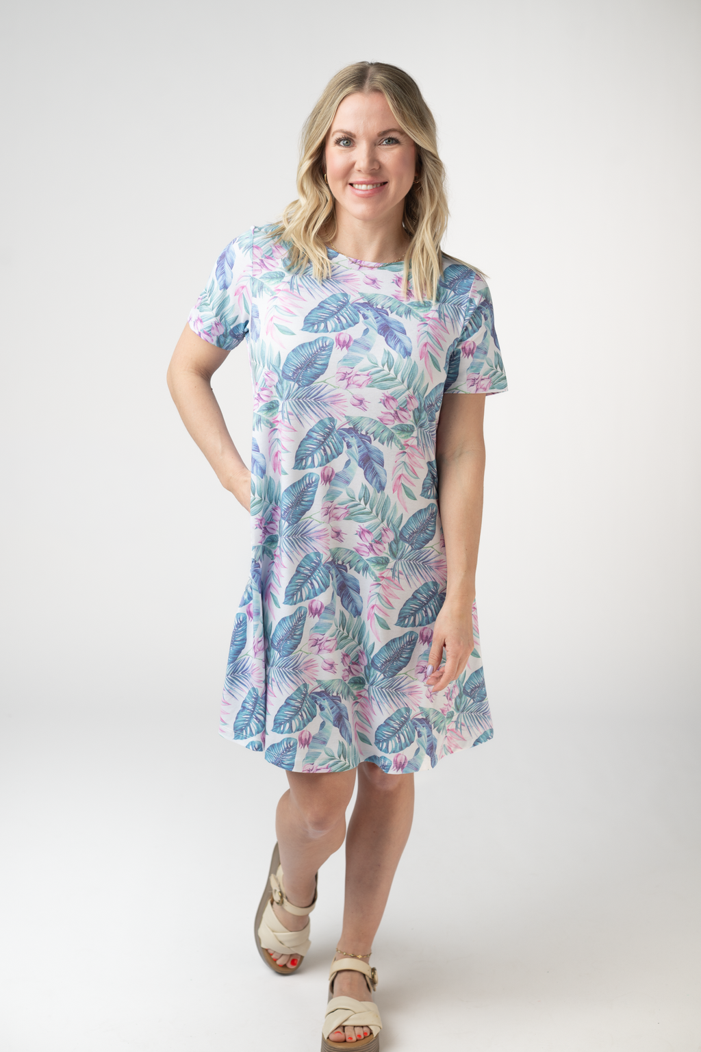 IN STOCK Alicia Dress - Tropical Leaf