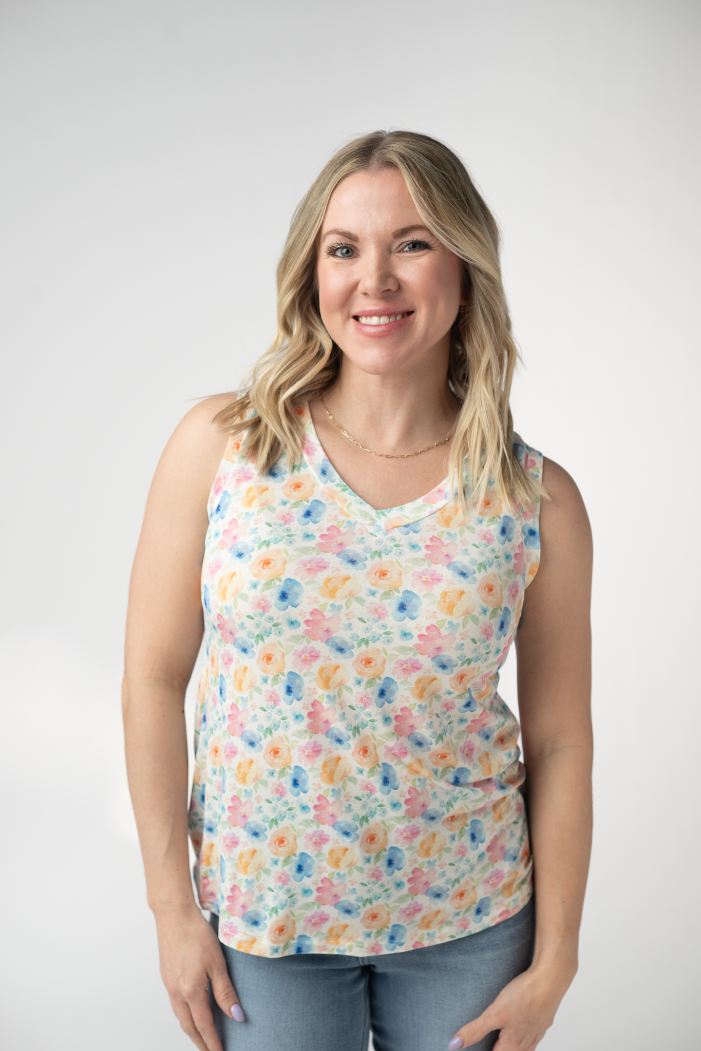 IN STOCK Noelle Tank - Petal Gardens