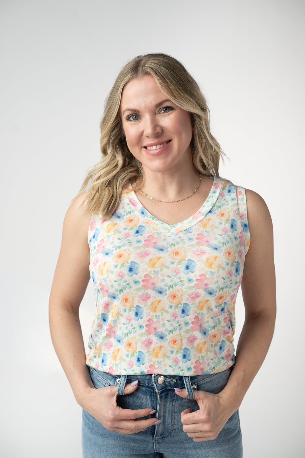 IN STOCK Noelle Tank - Petal Gardens