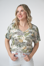 IN STOCK Chloe Cozy Top - Pineapple Leaf