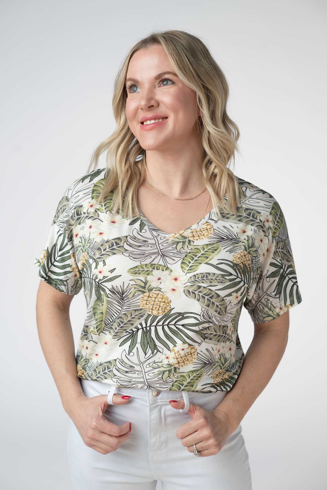 IN STOCK Chloe Cozy Top - Pineapple Leaf