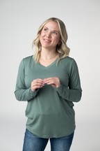 IN STOCK Larissa Long Sleeve - Dusty Jade