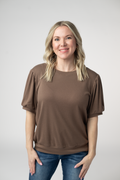 IN STOCK Katie Cozy Top - Mocha