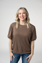 IN STOCK Katie Cozy Top - Mocha