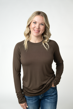 IN STOCK Blair Long Sleeve Top - Brown