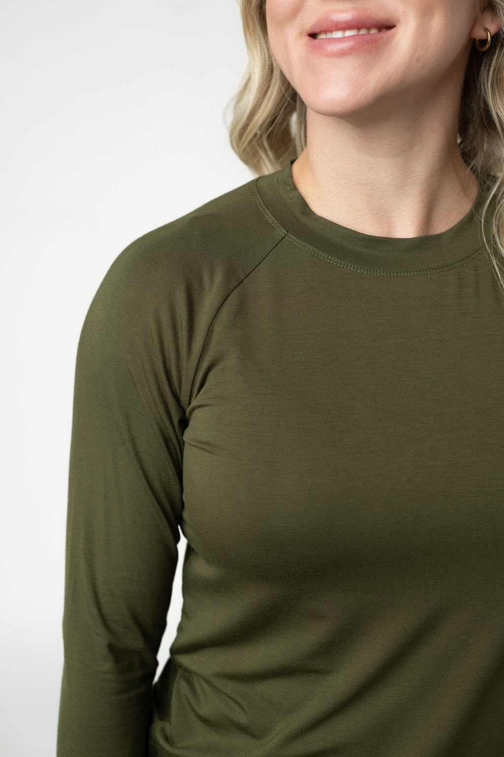 IN STOCK Blair Long Sleeve Top - Dark Olive