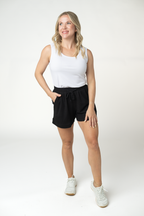 IN STOCK Weslie Waffle Shorts - Black