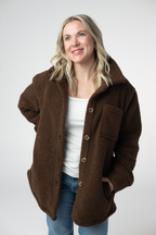 IN STOCK Teddy Oversized Shacket - Brown