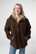 IN STOCK Teddy Oversized Shacket - Brown