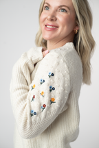 IN STOCK Micro Flower Sweater - Ivory