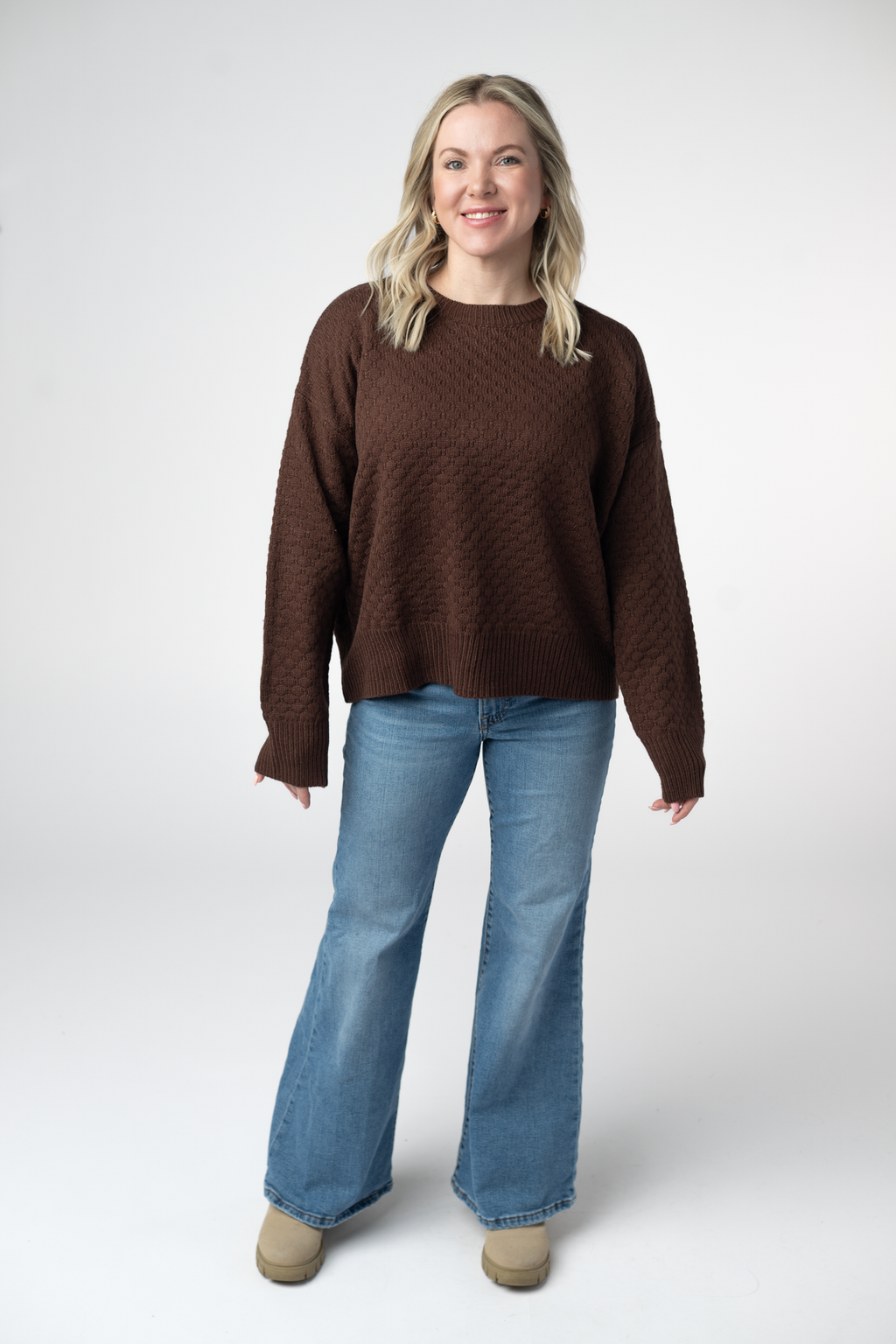 IN STOCK Gianna Pullover Sweater - Brown