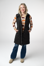 IN STOCK Harlow Long Vest - Black