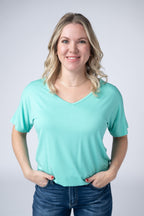 IN STOCK Chloe Cozy Top - Turquoise