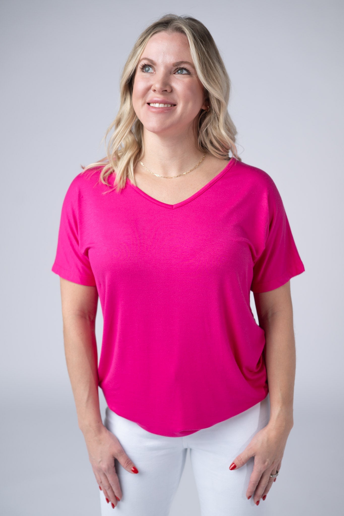 IN STOCK Chloe Cozy Top - Hot Pink FINAL SALE