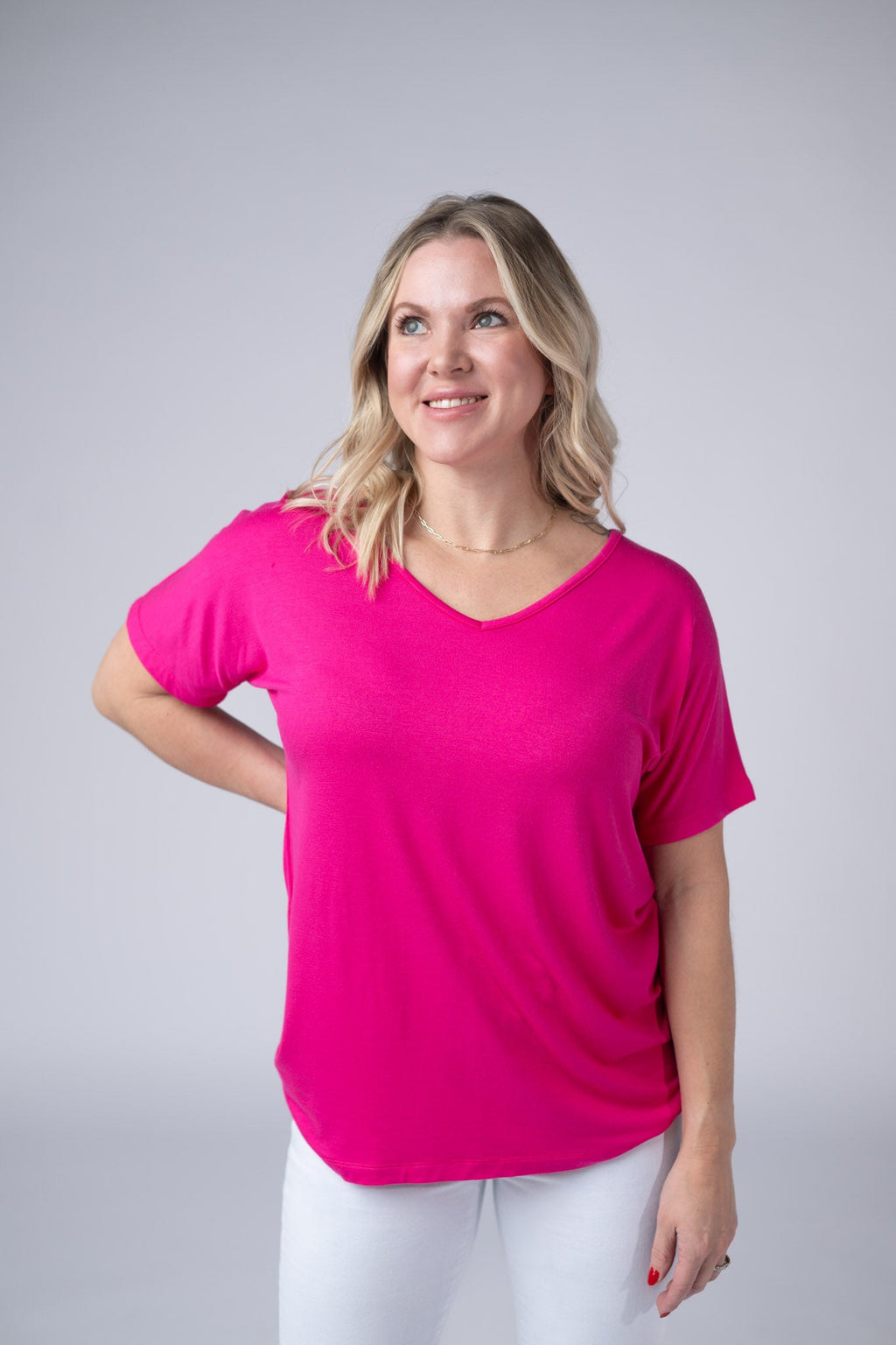 IN STOCK Chloe Cozy Top - Hot Pink FINAL SALE