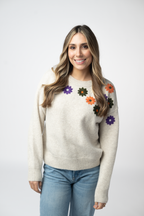 IN STOCK Fall Floral Sweater - Beige